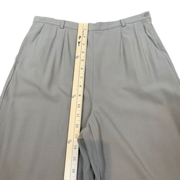 Giorgio Armani Linen Silk Blend Dress Slacks Light Gray Pockets Side Zip Size 42 - Picture 7 of 13